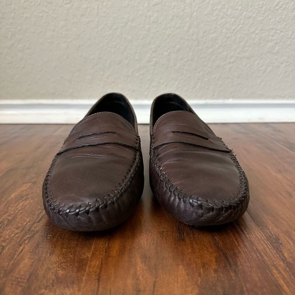 ROBERT ZUR Womens Driving Loafers Moccasins in Espresso Leather - Picture 4 of 12
